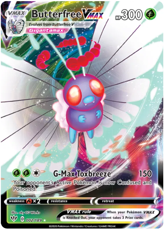 Butterfree Vmax 002/189