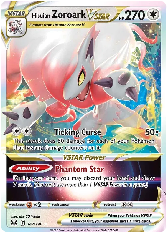 Hisuian Zoroark Vstar 147/196