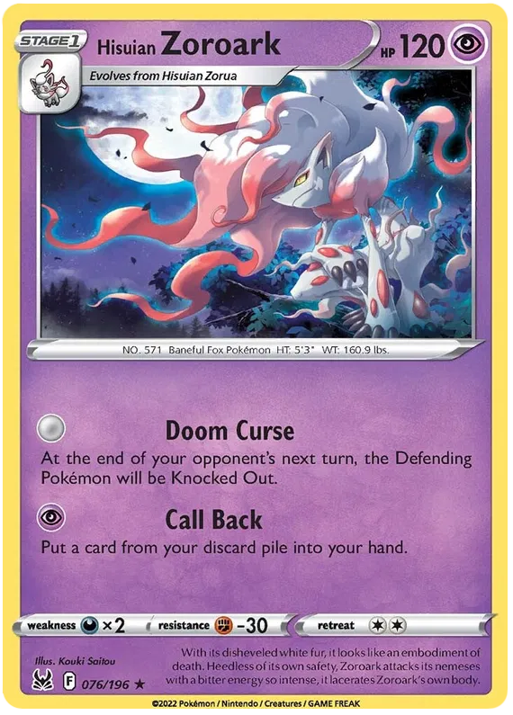 Hisuian Zoroark 076/196