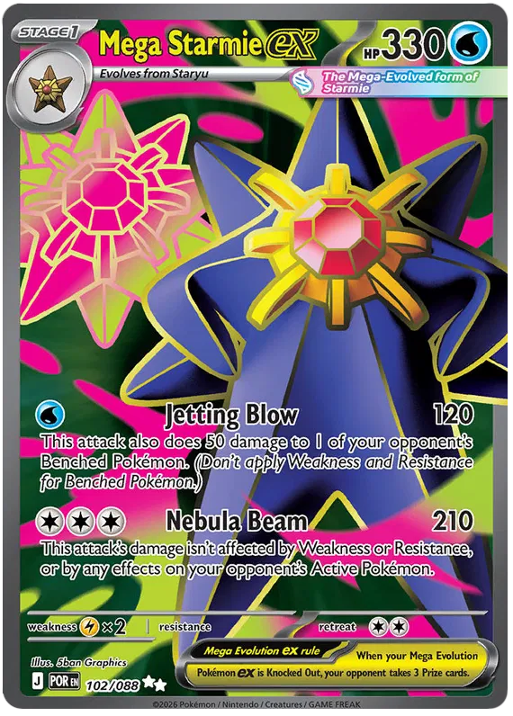Mega Starmie EX 102/088