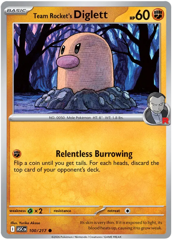 Team Rocket's Diglett 100/217