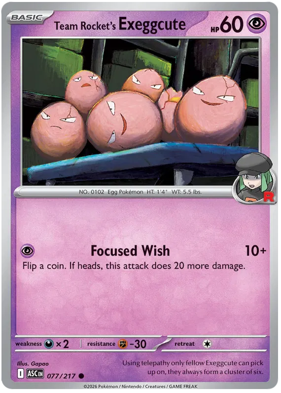 Team Rocket's Exeggcute 077/217
