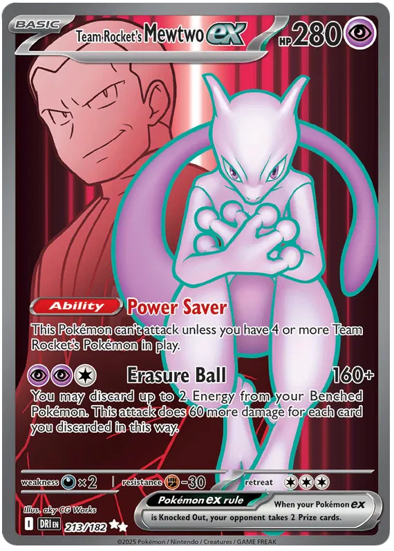 Team Rocket's Mewtwo EX 213/182
