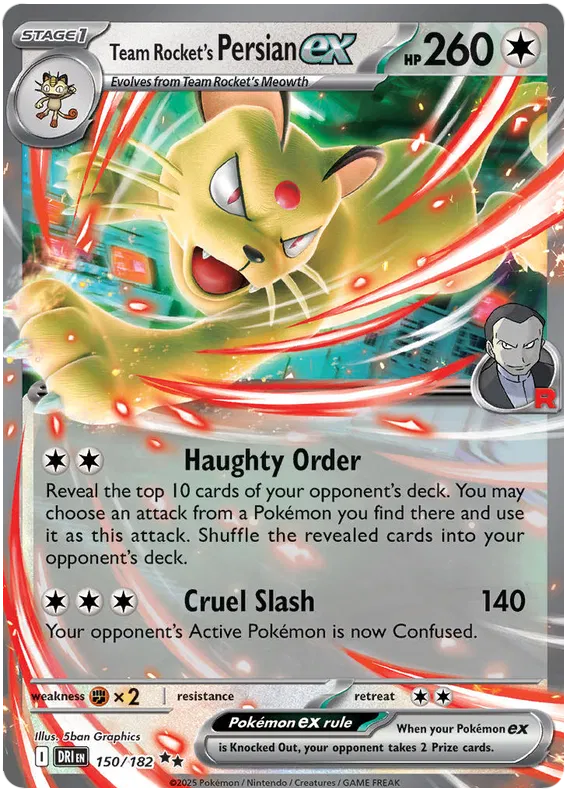 Team Rocket's Persian EX 150/182