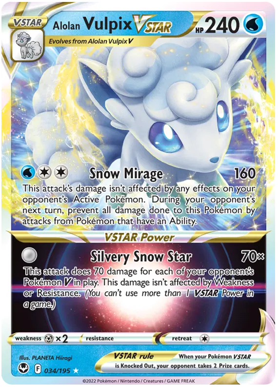 Alolan Vulpix Vstar 034/195