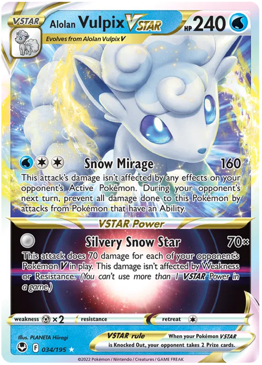 Alolan Vulpix Vstar 034/195