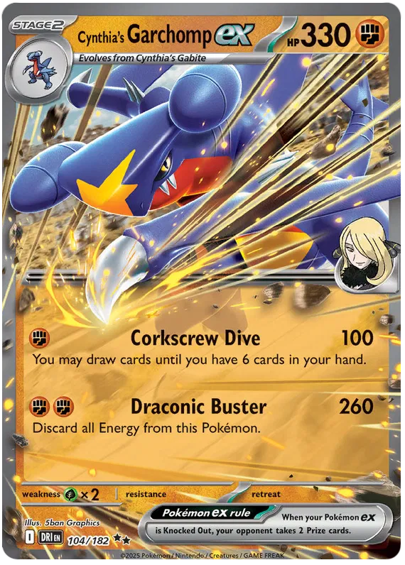 Cynthia's Garhomp EX 104/182