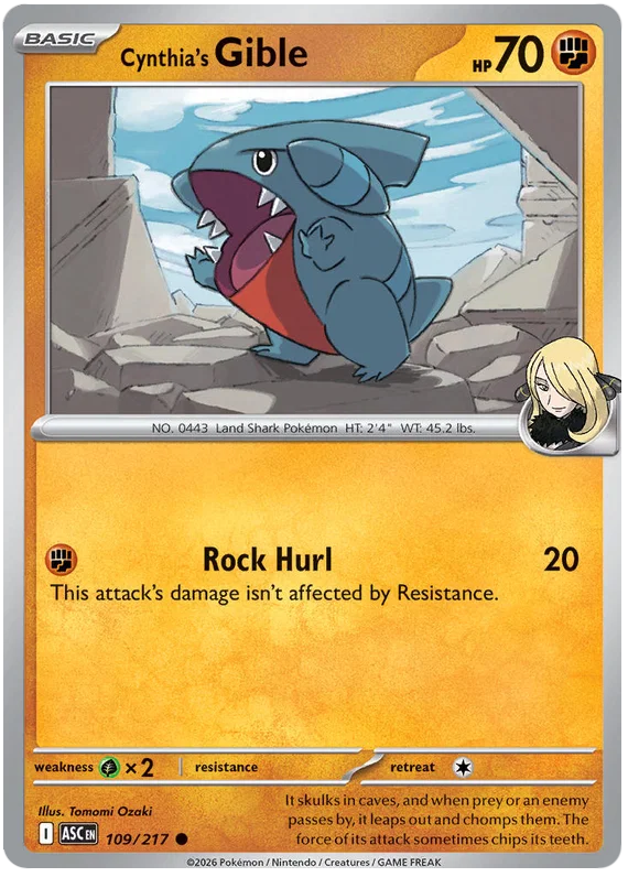 Cynthia's Gible 109/217