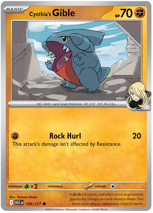 Cynthia's Gible 109/217