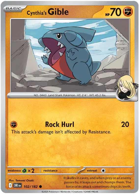 Cynthia's Gible 102/182