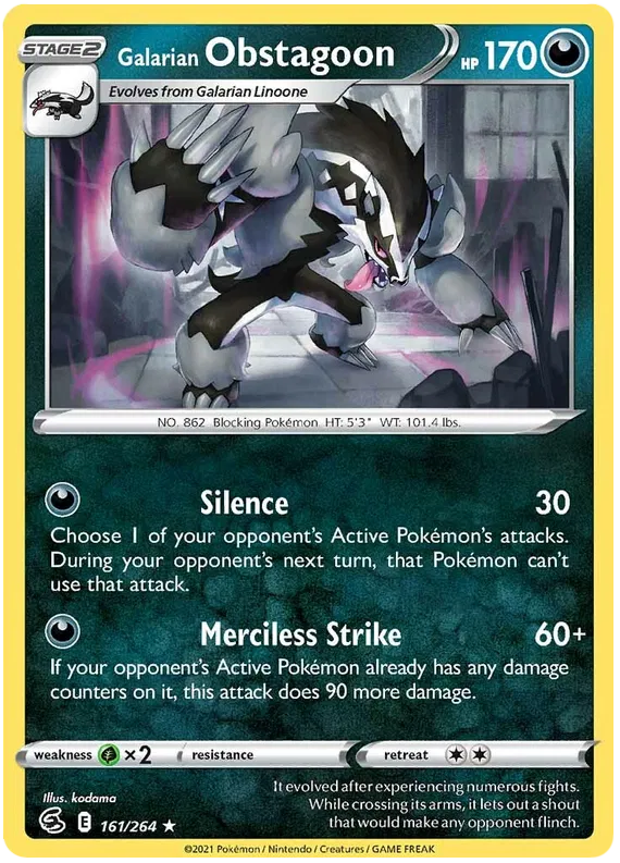Galarian Obstagoon 161/264