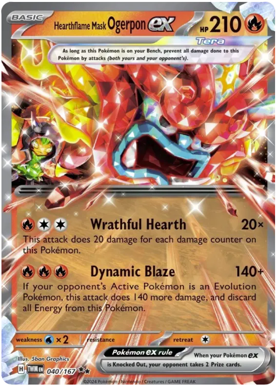 Hearthflame Mask Ogerpon EX 040/167