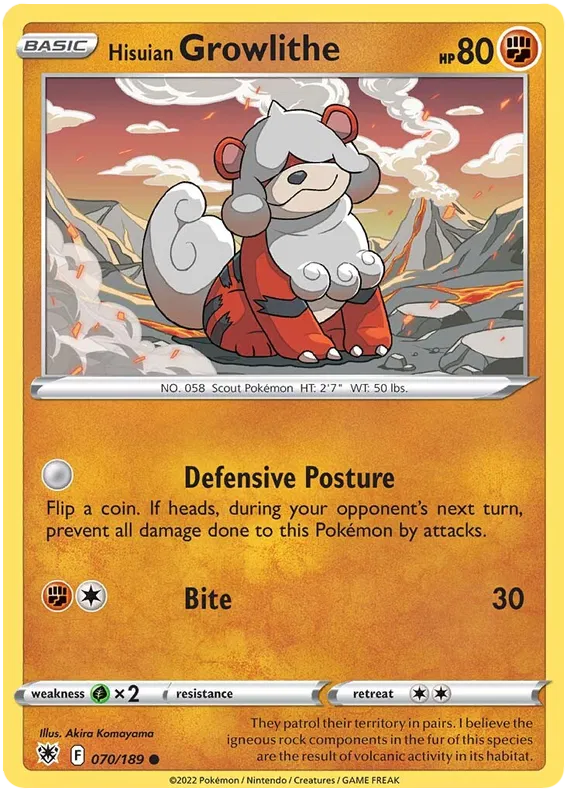 Hisuian Growlithe 070/189