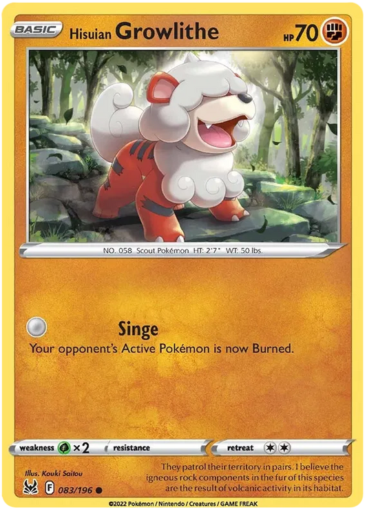 Hisuian Growlithe 083/196