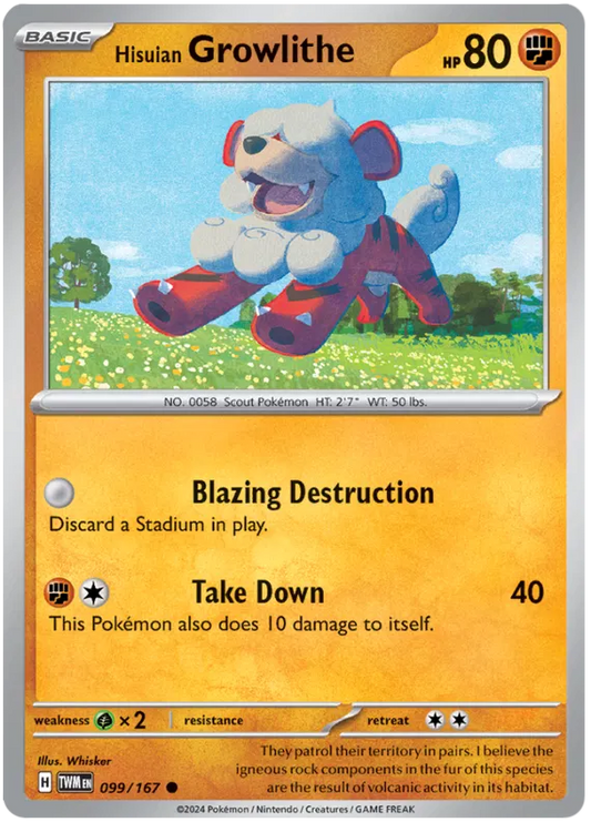 Hisuian Growlithe 099/167
