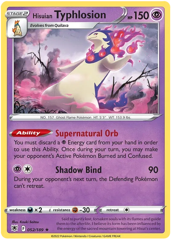 Hisuian Typhlosion 052/189
