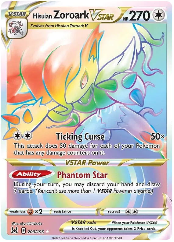 Hisuian Zoroark Vstar 203/196