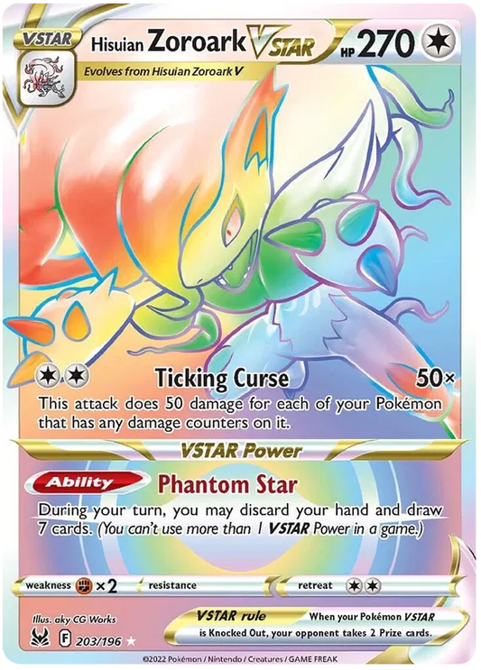 Hisuian Zoroark Vstar 203/196