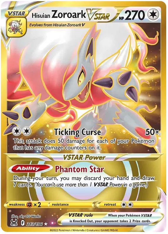 Hisuian Zoroark Vstar 213/196
