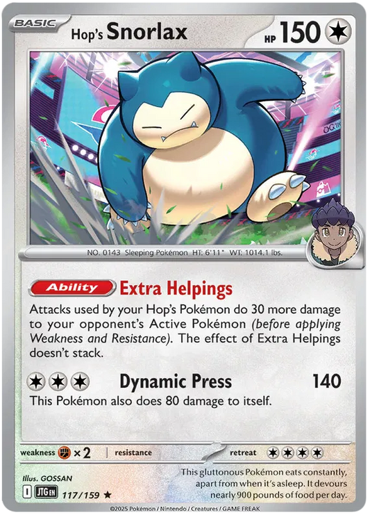 Hop's Snorlax 117/159