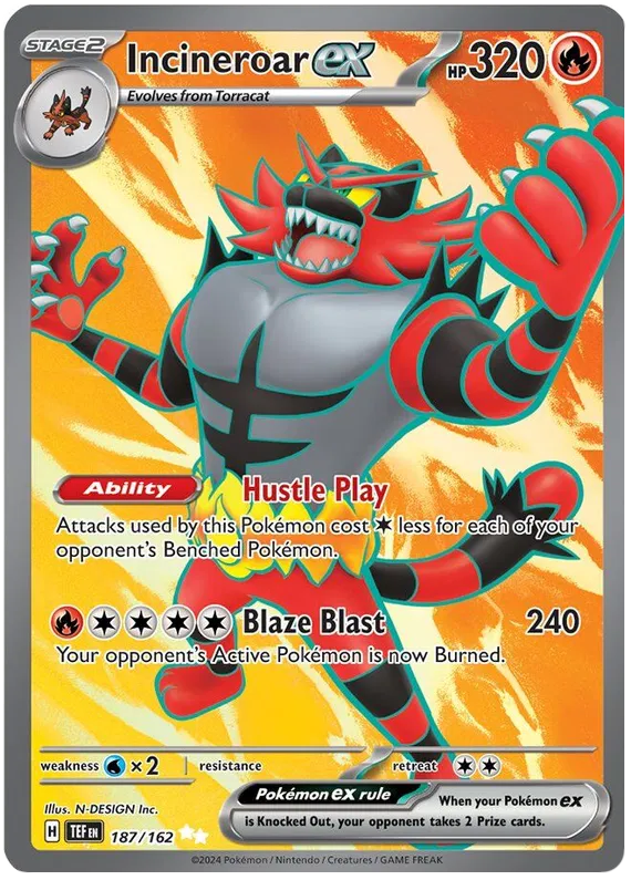 Incineroar EX 187/162