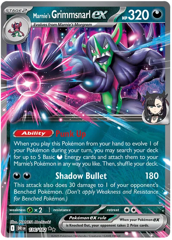 Marnie's Grimmsnarl EX 136/182
