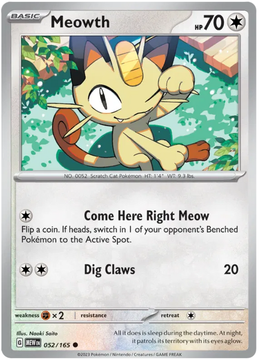 Meowth 052/165