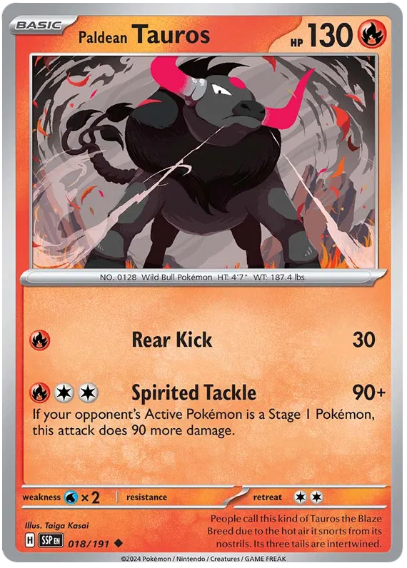 Paldean Tauros 018/191