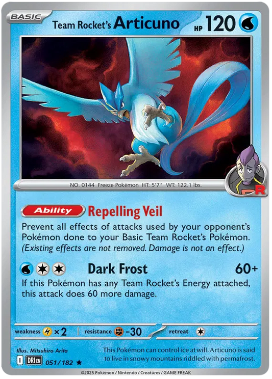 Team Rocket's Articuno 051/182