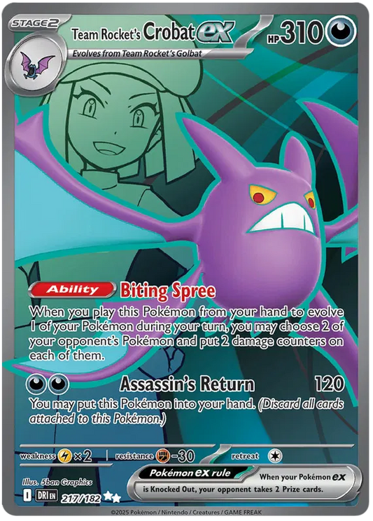 Team Rocket's Crobat EX 217/182