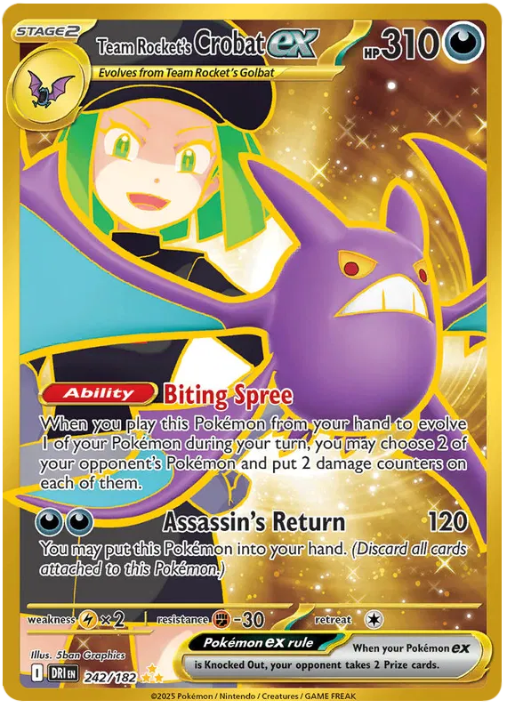 Team Rocket's Crobat EX 242/182