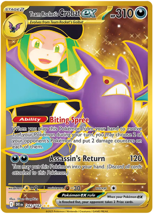 Team Rocket's Crobat EX 242/182