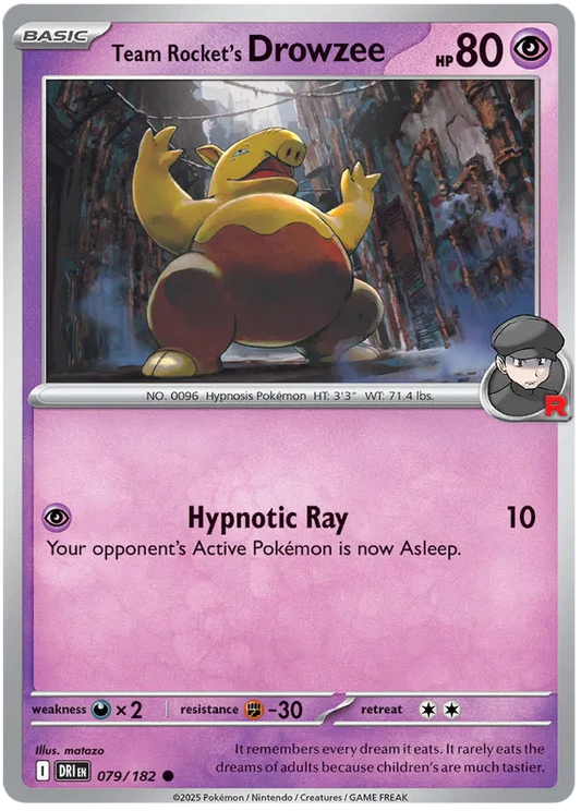 Team Rocket's Drowzee 079/182