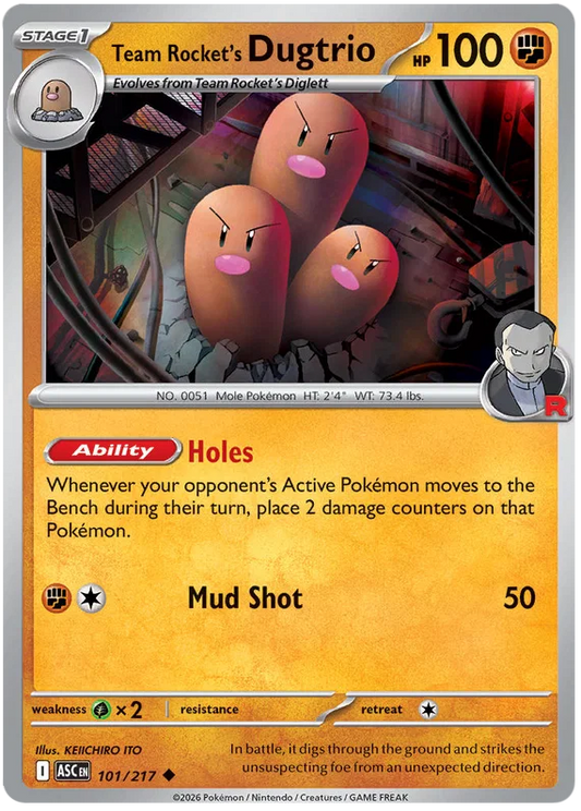 Team Rocket's Dugtrio 101/217