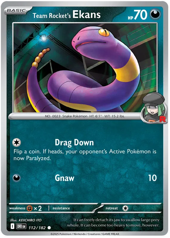 Team Rocket's Ekans 112/182