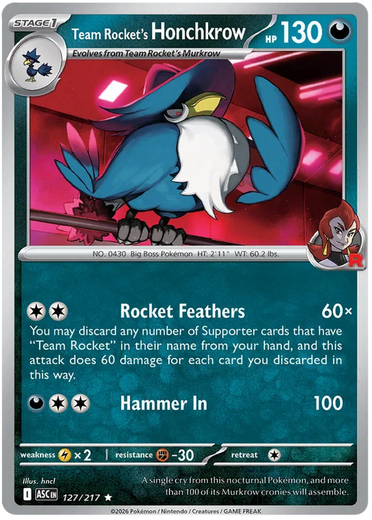 Team Rocket's Honchkrow 127/217