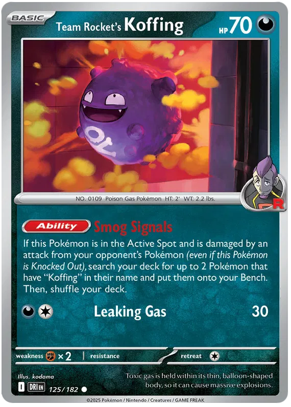 Team Rocket's Koffing 125/182