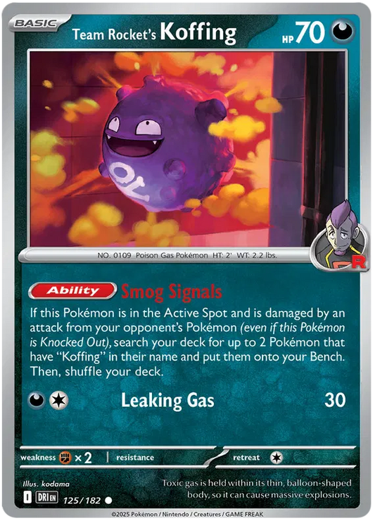Team Rocket's Koffing 125/182