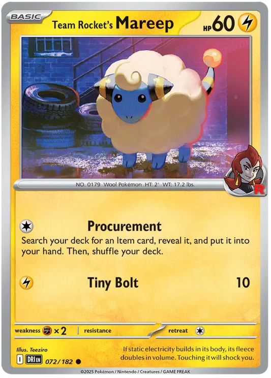 Team Rocket's Mareep 072/182