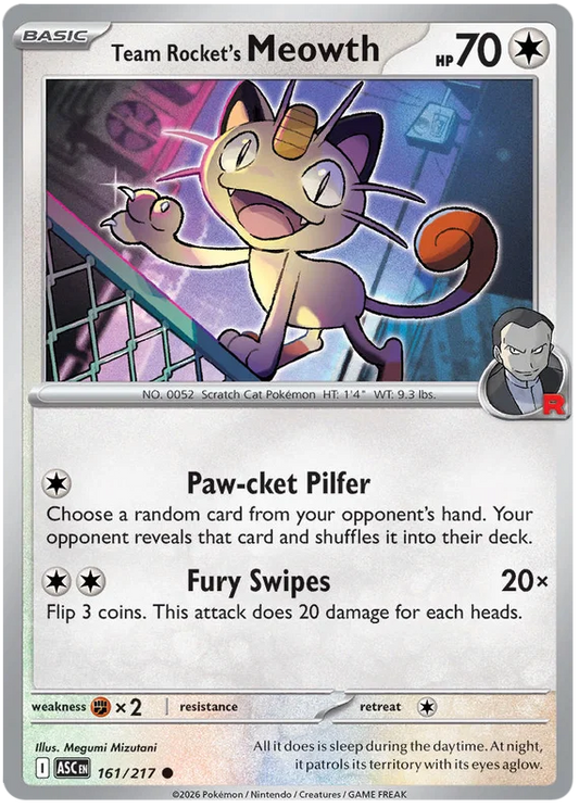 Team Rocket's Meowth 161/217