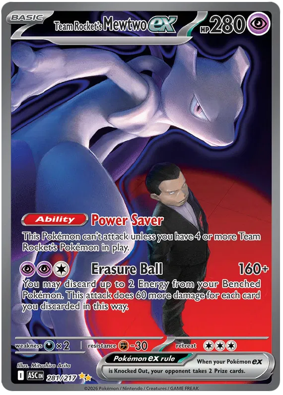 Team Rocket's Mewtwo EX 281/217