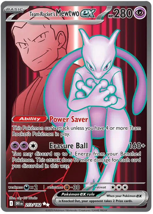 Team Rocket's Mewtwo EX 213/182