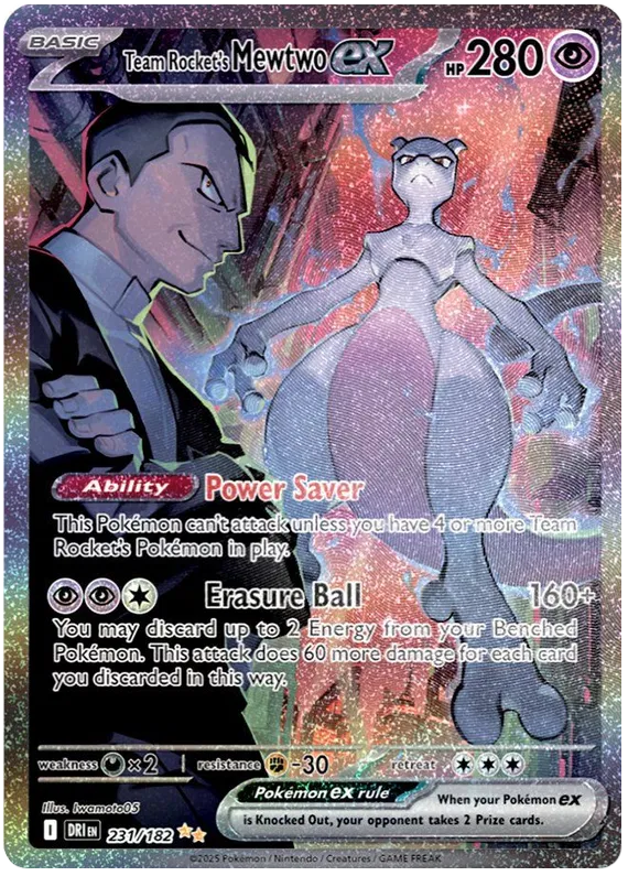 Team Rocket's Mewtwo EX 231/182