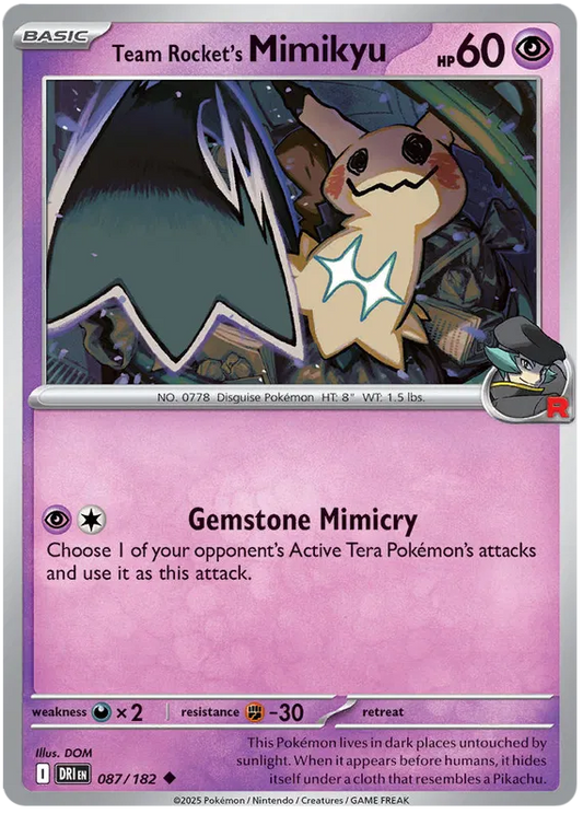 Team rocket's Mimikyu 087/182