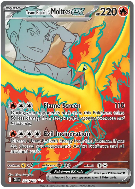 Team Rocket's Moltres EX 208/182