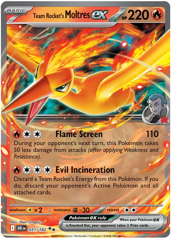 Team Rocket's Moltres EX 031/182