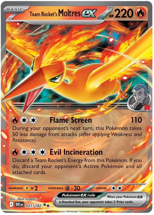 Team Rocket's Moltres EX 031/182