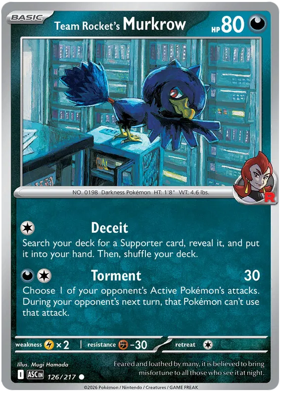 Team Rocket's Murkrow 126/217