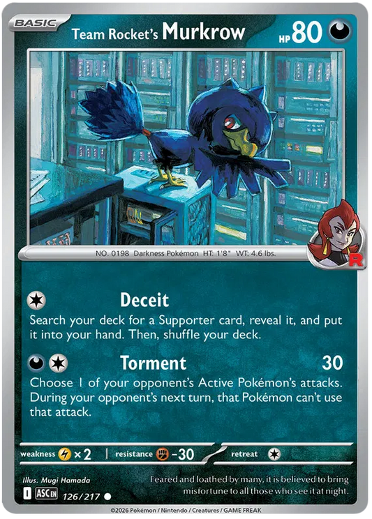 Team Rocket's Murkrow 126/217
