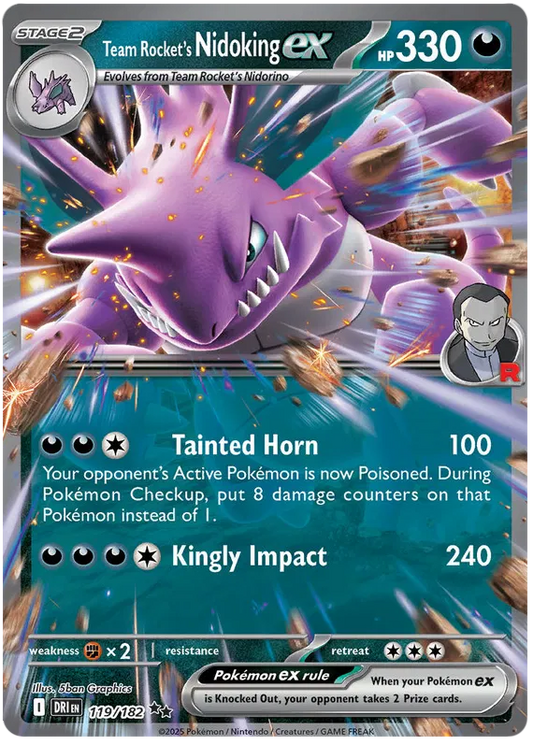 Team Rocket's Nidoking EX 119/182